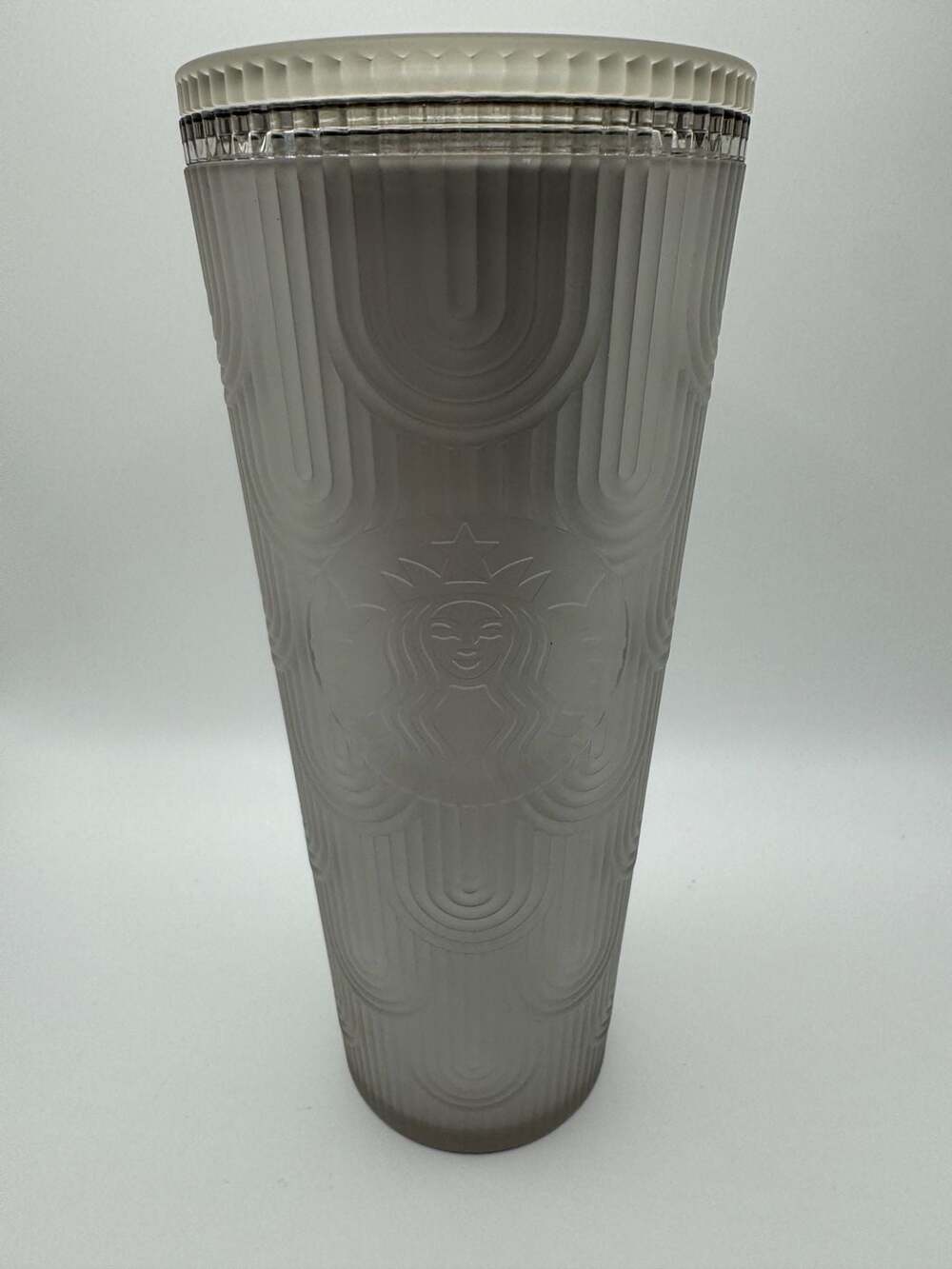 Starbucks Matte Grey Arch Texture 24 oz Cold Cup Tumbler (No Straw)